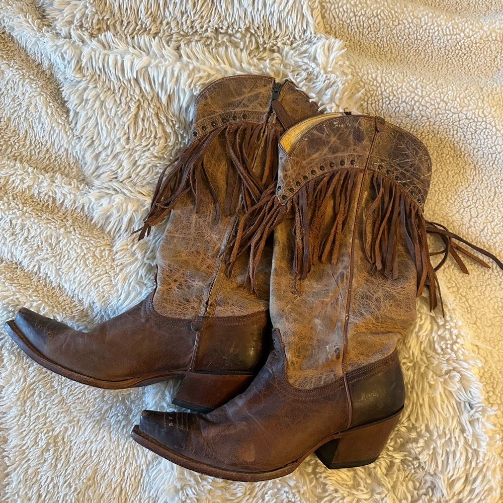 Tony Lama Fringe Cowboy Boots